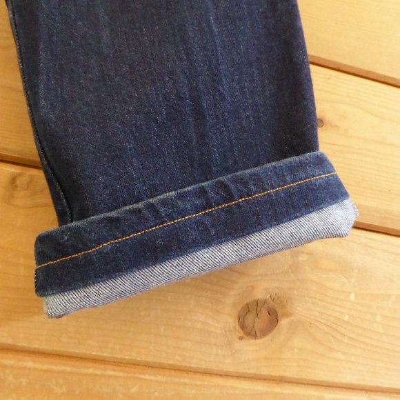 Moschino 26 Blue Vintage Mid-Rise Donna Jeans *Hemmed *Altered Straight Boot Cut - Picture 13 of 16